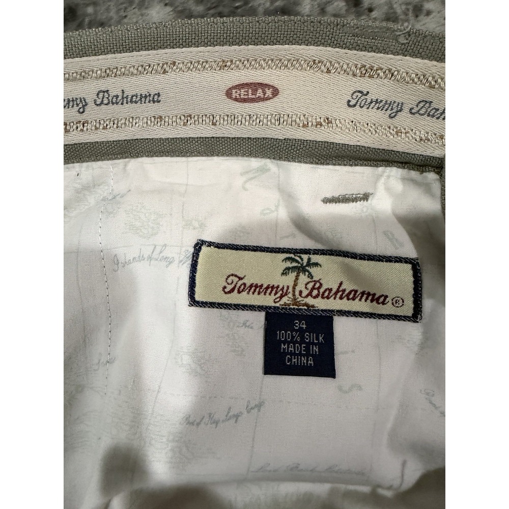 Tommy Bahama‎ Silk Shorts Mens Size 34 Green Relax Casual